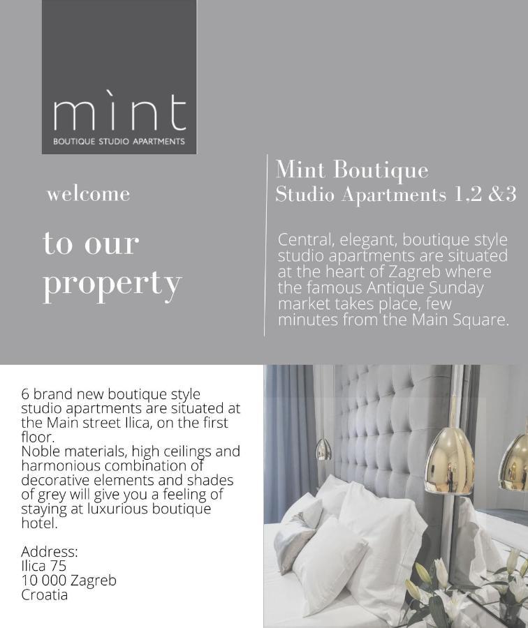 Mint Boutique Studio Apartments 2 Zagreb Eksteriør billede